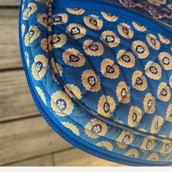 Vera Bradley riviera Floral Blue yellow Crossbody Bag Set backpack cross body main image 6